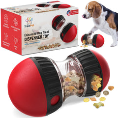 TRECKPET treat-dispensing-toy front-view boosts engagement during meals.