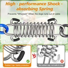 Tresbro locking hook with 360-degree rotation prevents tangling during runs.
