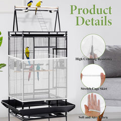 Trinkrittey white bird cage netting promotes airflow and visibility