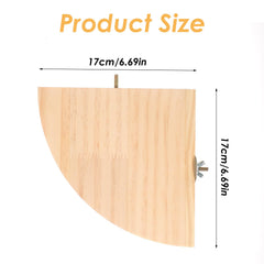 Trinkrittey Bird Perch Platform wood polished finish showing smooth feet surface