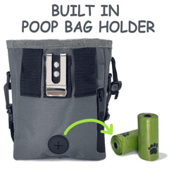 TRIPOLACO dog treat pouch back-pocket dispenser keeps waste bags handy