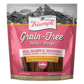 Triumph Free Spirit packaging with salmon jerky bites, ideal for training rewards.