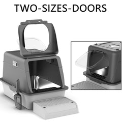 Trivico magnetic door close-up shows secure seal and odor control.