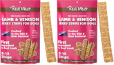 TRMC Real Meat Lamb & Venison Jerky pack-2 promises tasty training rewards.