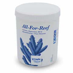 Tropic Marin All-For-Reef Powder 800g jar close-up for balanced reef minerals.