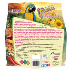 Tropical Carnival macaw-big-bites-serving-bowl shows ready-to-serve daily diet benefits