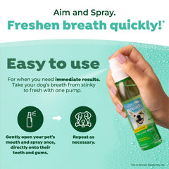 TropiClean dog and cat oral-care spray supports routine dental hygiene.