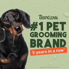 TropiClean dog perfume after bath coat spray for silky, refreshed fur.