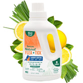 Brand TropiClean flea and tick laundry additive bottle showing pest-fighting formula for homes