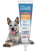 TropiClean HomeVet Medicated Cream bottle showing vet-strength relief for canine itching.