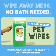 TropiClean hypoallergenic dog wipes paws for quick cleanup after walks