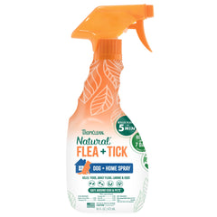 TropiClean natural maximum-strength flea and tick spray bottle for dogs.