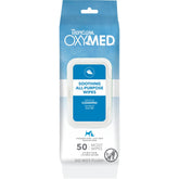 TropiClean Oxymed wipes for paws and butt soothe irritated skin while cleaning on the go.