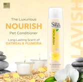 TropiClean SPA Lavish conditioner label closeup highlighting premium ingredients