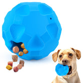 TROUSKAIG treat-dispensing ball front view boosts engagement for aggressive chewers