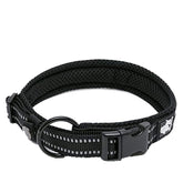 TRUE LOVE dog collar with reflective Duraflex buckle for secure walks.