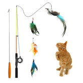 Trumoon retractable cat teaser wand with long reach for interactive play sessions