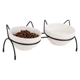 TRUNDISAN cat bowl tilted-stand highlights ergonomic feeding for easier swallowing.