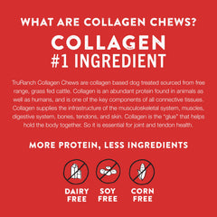 TRURANCH Apple Cinnamon Collagen Wreath treats on tray, protein-rich chew for dogs.