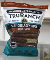 TRURANCH collagen roll bully flavor close-up showing durable chew texture for joint support