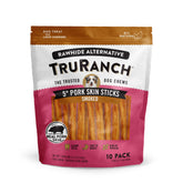TRURANCH pork skin stick smoked 5-inch chew for dogs, natural and satisfying.