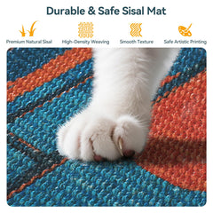 Truvito scratch mat wall-mount option keeps claws away from upholstery.