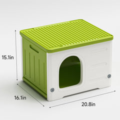 TSEHOOHOO outdoor indoor shelter interior showcases spacious room for two cats.