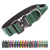 TSPRO Premium Dog Collar with tactical handle, front view shows secure control for energetic dogs.
