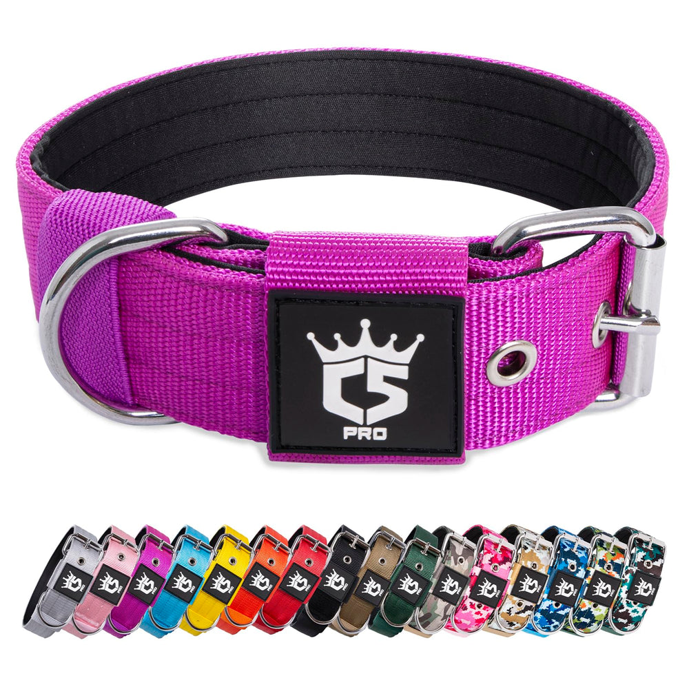 TSPRO Tactical Dog Collar with 4-point adjustment for a snug, chafe-free fit during daily walks.