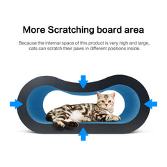 TTcat 2in1 hollow-design provides lounging and scratching in one unit.