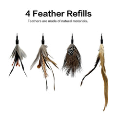 TTcat Cat Feather Refills natural feathers for varied chase moments.