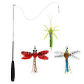 TTcat cat feather wand extended length showing adjustable reach for larger play spaces.