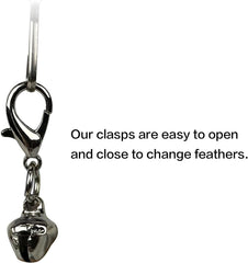 TTcat cat wand attachments easy-swap clasp enables quick feather changes during play.