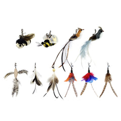 TTcat feather refill natural close-up for engaging hunting-inspired play