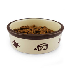 TTcat bowl features heavy base to resist tipping during meals.