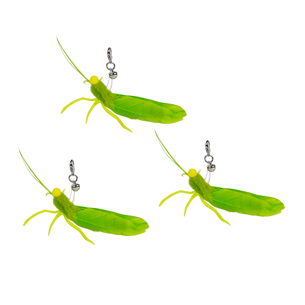 TTcat feather cat toy attachments grasshopper-refill engaging, encourages interactive play and natural hunting instincts