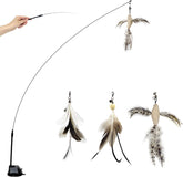 TTcat cat wand with suction cup enables quick window play sessions.