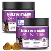 TTLXBL 24-in-1 dog vitamins bottle shows comprehensive daily chewables for nutrition