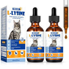 TTLXRI Premium Cat L-Lysine drops bottle supports immune health and respiratory comfort