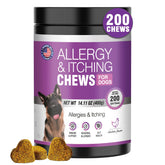 TTLXRL chicken dog allergy chews 200ct bottle for daily itchy-skin support.