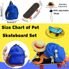 TTMIMIK bearded dragon skateboard captured during playful indoor session