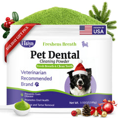 TTsiya dog teeth cleaning powder bottle for simple daily dental care in dogs