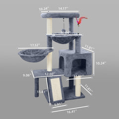 Tuaoeef cat tree scratching posts and pads support healthy claws and play.
