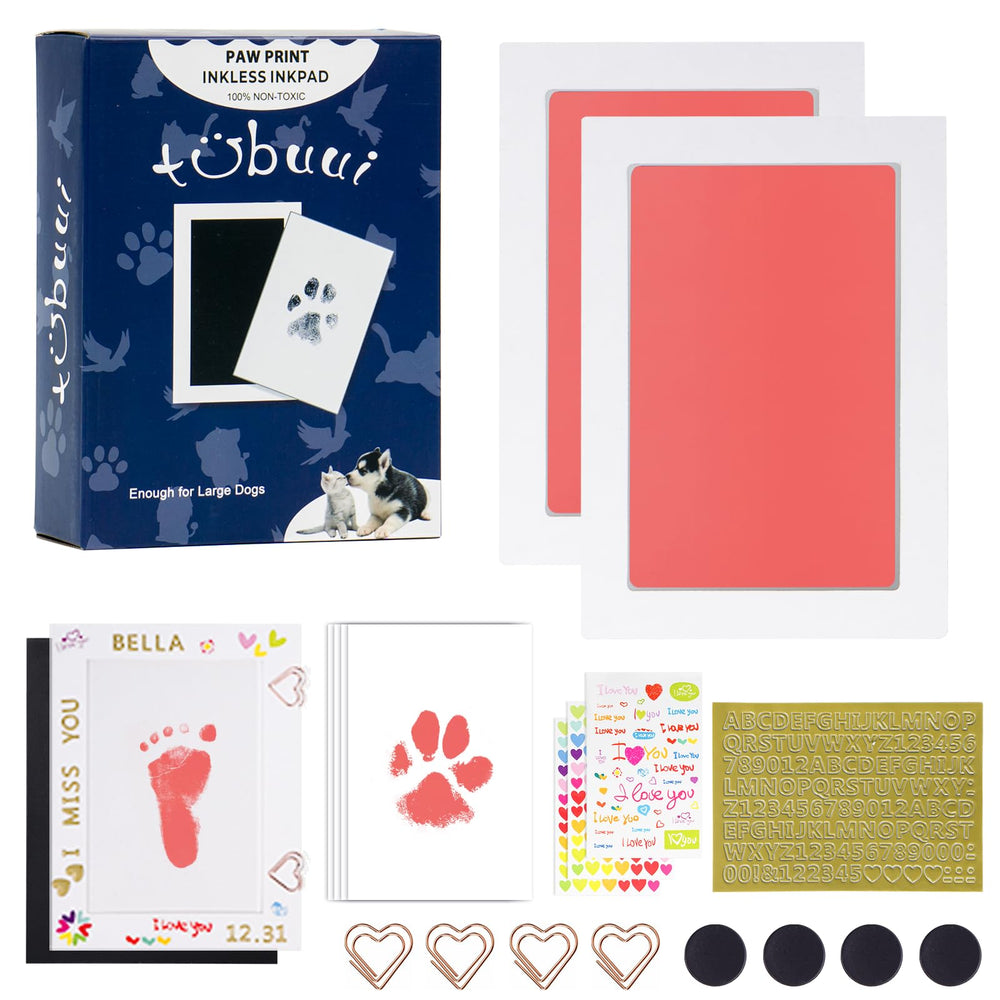Tubuui paw print kit packaging shows a clean, mess-free keepsake solution for families.