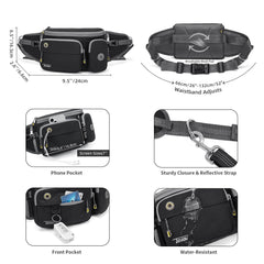 TUDEQU 4-in-1 dog walking belt reflective details boost night safety.