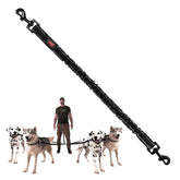 Tuff Pupper add-on bungee leash side view for triple-dog hands-free walking setup.