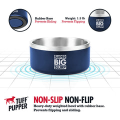 Tuff Pupper dishwasher-safe stainless steel design cleans easily after meals