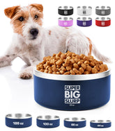 Tuff Pupper blue insulated bowl double-wall keeps water cooler for longer