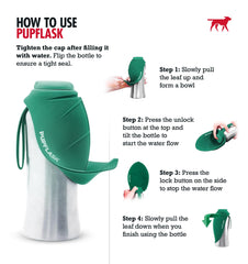 Tuff Pupper PupFlask collapsible bowl extended for easy drinking