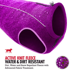 Tuff Pupper reflective back 3M detail on purple coat for night visibility